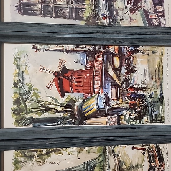Stunning Set of Three Framed Parisian Art Prints - Picture 3 of 11